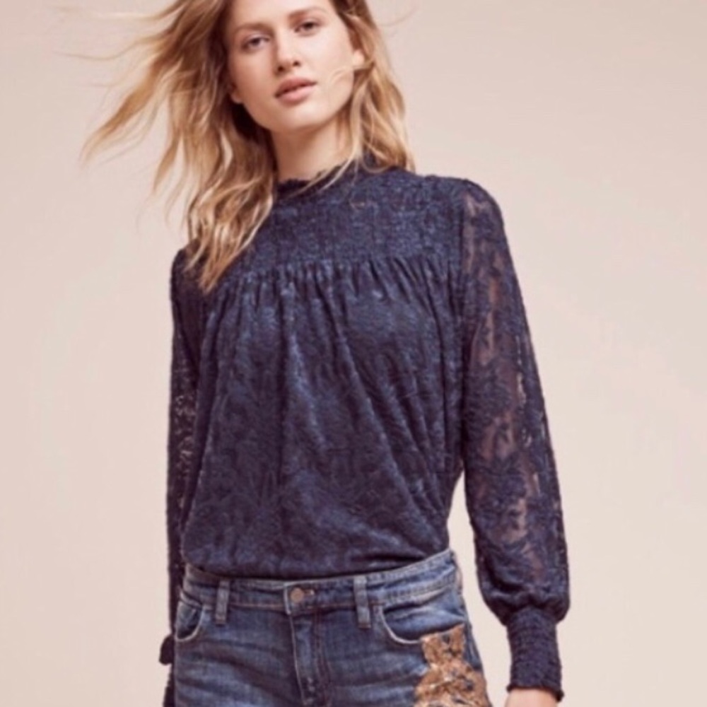 Anthropologie Deletta Amanna Lace Blouse size S